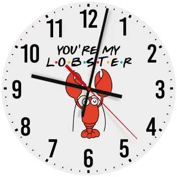 Friends you're my lobster, Ρολόι τοίχου ξύλινο (30cm)