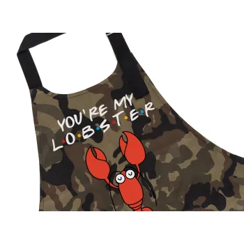 Friends you're my lobster, Ποδιά Σεφ με τσέπες, Βαμβακερή, Camouflage (ΕΝΗΛΙΚΩΝ, 100% COTTON)