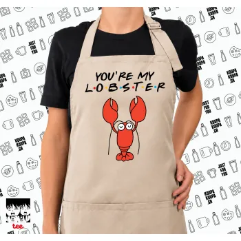 Friends you're my lobster, Ποδιά μακριά Σεφ ολόσωμη με τσέπες SAND (ΕΝΗΛΙΚΩΝ)