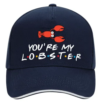 Friends you're my lobster, DRILL Καπέλο Ενηλίκων Ultimate ΜΠΛΕ/ΛΕΥΚΟ, (100% ΒΑΜΒΑΚΕΡΟ, ΕΝΗΛΙΚΩΝ, UNISEX, ONE SIZE)