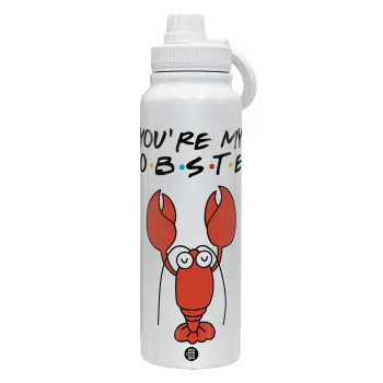Friends you're my lobster, Θερμός 1L Ανοξείδωτο με Βάση Κινητού & Διπλά Τοιχώματα