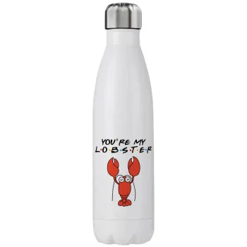 Friends you're my lobster, Μεταλλικό παγούρι θερμός (Stainless steel), διπλού τοιχώματος, 750ml