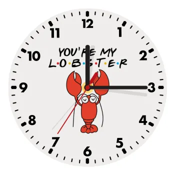 Friends you're my lobster, Ρολόι τοίχου ξύλινο (20cm)