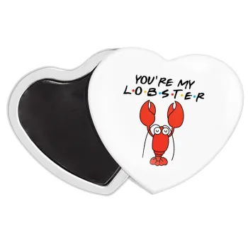 Friends you're my lobster, Μαγνητάκι καρδιά (57x52mm)