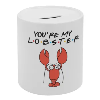 Friends you're my lobster, Κουμπαράς πορσελάνης με τάπα