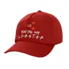 Children's Baseball Cap, 100% Cotton Twill, Red (COTTON, CHILDREN'S, UNISEX, ONE SIZE)