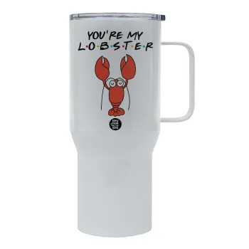 Friends you're my lobster, Tumbler με καπάκι, διπλού τοιχώματος (θερμό) 750L