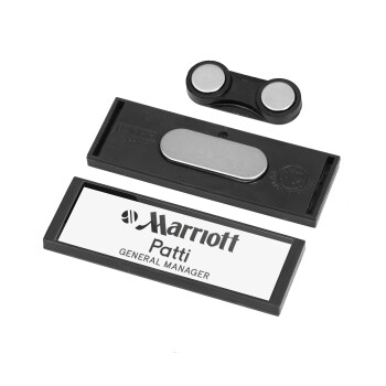 Hotel Marriott, Name Tags/Badge Anthracite με μαγνήτη ασφαλείας (64x22mm)