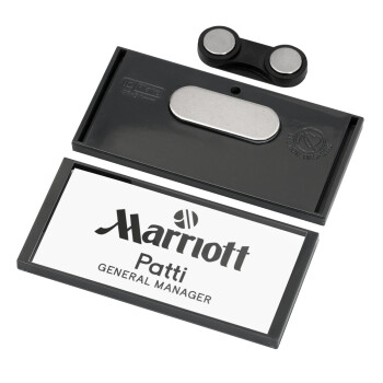 Hotel Marriott, Name Tags/Badge Anthracite με μαγνήτη ασφαλείας (75x36mm)