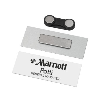 Hotel Marriott, Name Tags/Badge Metal με μαγνήτη ασφαλείας (65x25mm)
