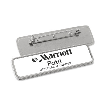 Hotel Marriott, Name Tags/Badge Metal Pin/Safety  (7x2cm)