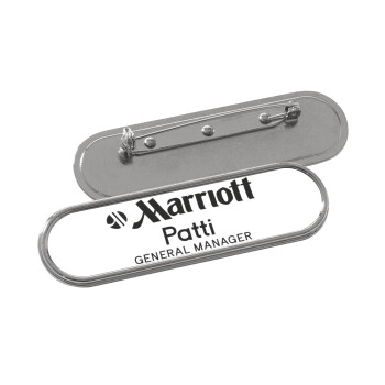 Hotel Marriott, Name Tags/Badge Metal Round Pin/Safety  (7x2cm)