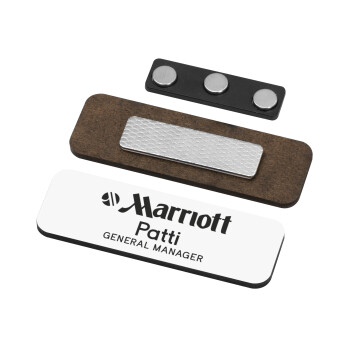 Hotel Marriott, Name Tags/Badge Ξύλινο με μαγνήτη ασφαλείας (75x25mm)