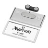 Name Tags/Badge Silver με μαγνήτη ασφαλείας (75x36mm)