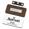 Name Tags/Badge Ξύλινο με μαγνήτη ασφαλείας (75x40mm)