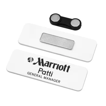 Hotel Marriott, Name Tags/Badge Plexiglass με μαγνήτη ασφαλείας (75x25mm)