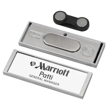 Hotel Marriott, Name Tags/Badge Silver με μαγνήτη ασφαλείας