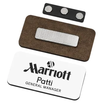 Hotel Marriott, Name Tags/Badge Ξύλινο με μαγνήτη ασφαλείας (75x40mm)