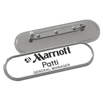 Hotel Marriott, Name Tags/Badge Metal Round Pin/Safety  (7x2cm)