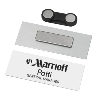 Hotel Marriott, Name Tags/Badge Metal με μαγνήτη ασφαλείας (65x25mm)