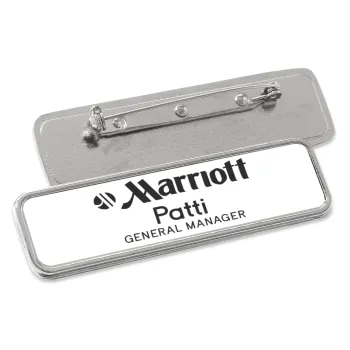 Hotel Marriott, Name Tags/Badge Metal Pin/Safety  (7x2cm)