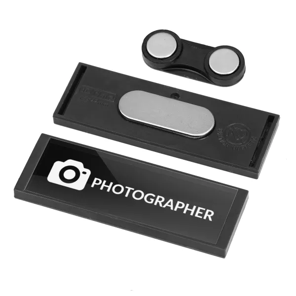 PHOTOGRAPHER — Name Tags/Badge Anthracite  με μαγνήτη ασφαλείας