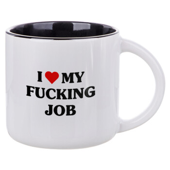 I love my fucking job, Κούπα κεραμική 400ml Λευκή/Μαύρη