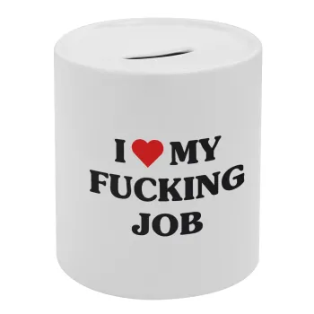 I love my fucking job, Κουμπαράς πορσελάνης με τάπα