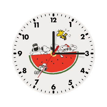 Snoopy summer, Wooden wall clock (20cm)