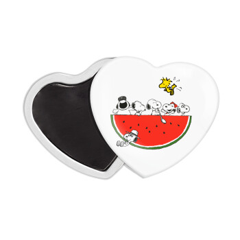 Snoopy summer, Μαγνητάκι καρδιά (57x52mm)