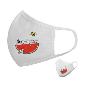 Snoopy summer, Μάσκα υφασμάτινη υψηλής άνεσης παιδική (Δώρο πλαστική θήκη)