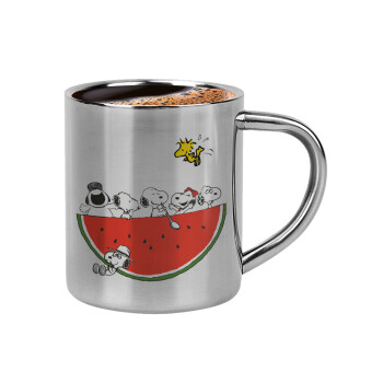Snoopy summer, Double-wall metal cup for espresso (220ml)