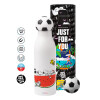 Soccer Metal mug thermos, double wall, 550ml