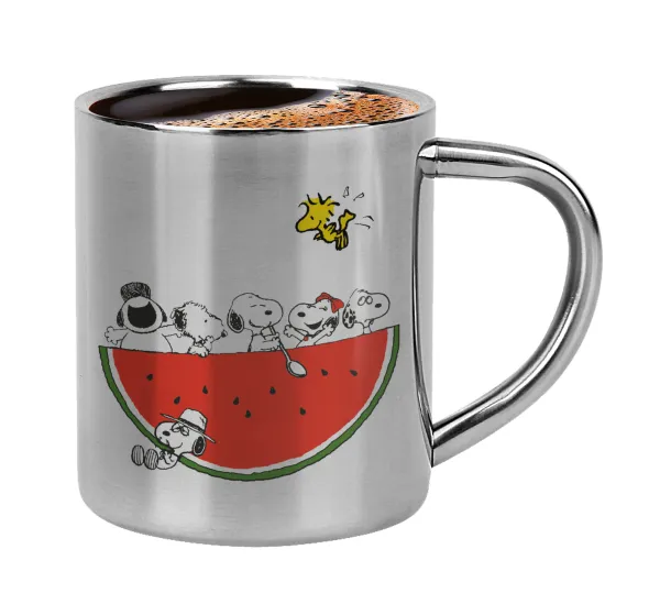 Snoopy summer — Double-wall metal cup for espresso (220ml)