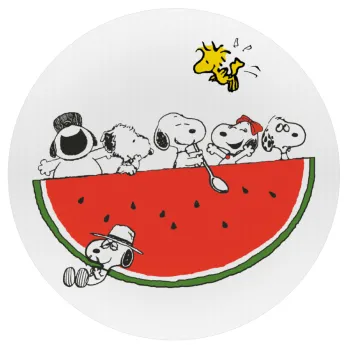 Snoopy summer, Mousepad Στρογγυλό 20cm