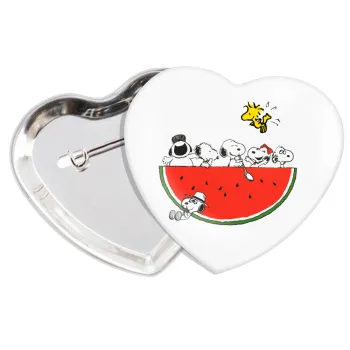 Snoopy summer, Κονκάρδα παραμάνα καρδιά (57x52mm)