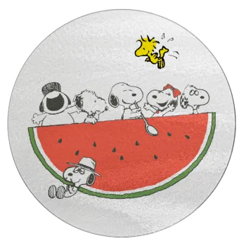 Snoopy summer, Επιφάνεια κοπής γυάλινη στρογγυλή (30cm)