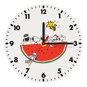 Snoopy summer, Wooden wall clock (20cm)