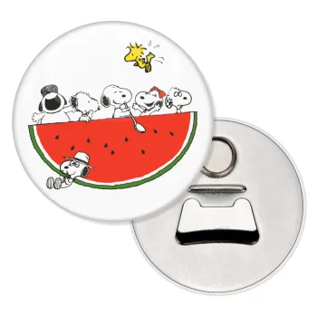 Snoopy summer, Μαγνητάκι και ανοιχτήρι μπύρας στρογγυλό διάστασης 5,9cm