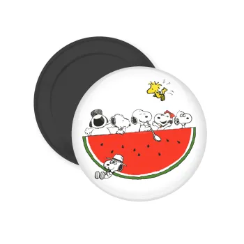 Snoopy summer, Μαγνητάκι ψυγείου στρογγυλό διάστασης 5cm
