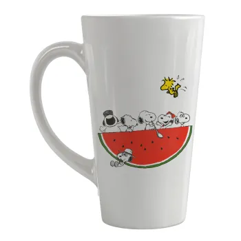 Snoopy summer, Κούπα κωνική Latte Μεγάλη, κεραμική, 450ml