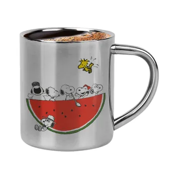 Snoopy summer, Double-wall metal cup for espresso (220ml)