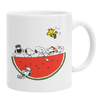 Snoopy summer, Κούπα, κεραμική, 330ml