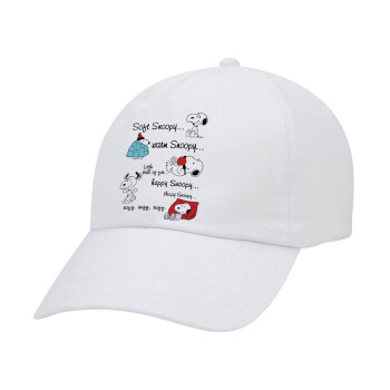 Snoopy manual, Καπέλο Baseball Λευκό (5-φύλλο, unisex)