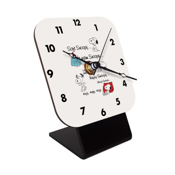 Snoopy manual, Επιτραπέζιο ρολόι ξύλινο με δείκτες (10cm)