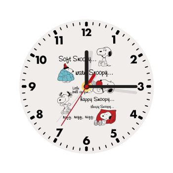 Snoopy manual, Wooden wall clock (20cm)