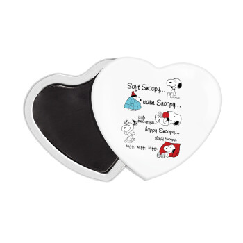 Snoopy manual, Μαγνητάκι καρδιά (57x52mm)