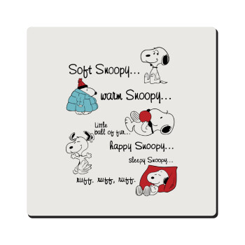 Snoopy manual, Τετράγωνο μαγνητάκι ξύλινο 6x6cm