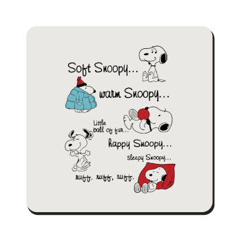 Snoopy manual, Τετράγωνο μαγνητάκι ξύλινο 9x9cm