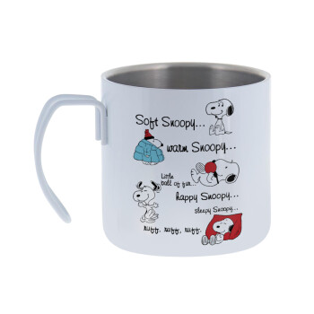 Snoopy manual, Mug Stainless steel double wall 400ml